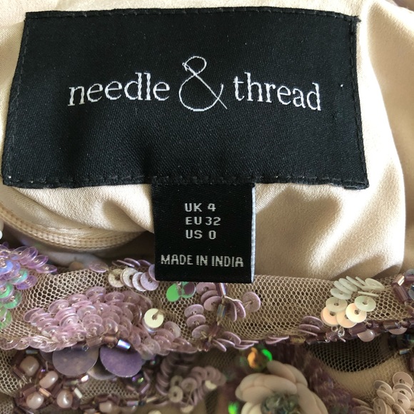 Needle & Thread Tan Maxi Dress Size US 0 - Picture 3 of 7